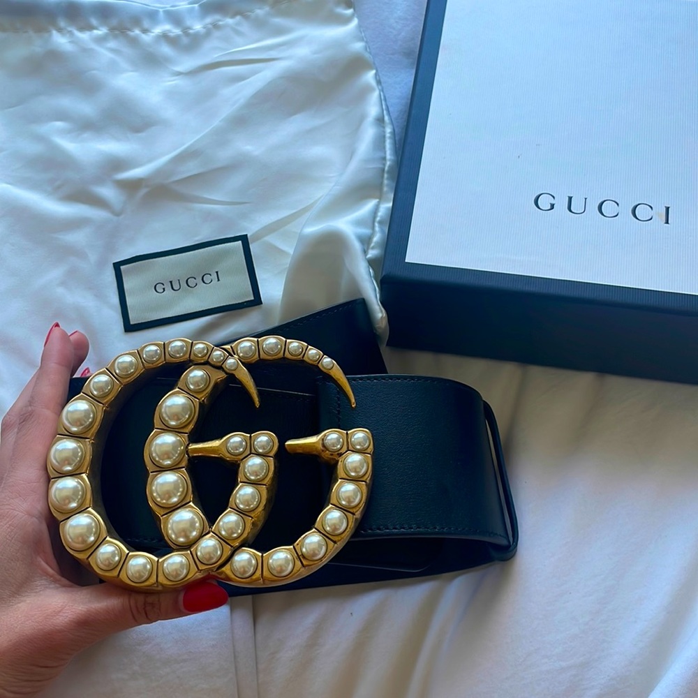 Authentic Gucci pearl belt